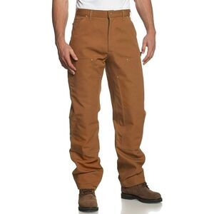 NWT Carhartt Double Knee Pant 42x34 Firm Dungaree Duck Loose Fit Work B01 Brown